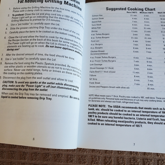 George Foreman Grill GR10 Owner's Manual Book - Picture 3 of 4